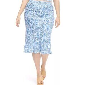 Diane Von Furstenberg x Target A-Line Sea Twig Midi Skirt NWT Size XXL